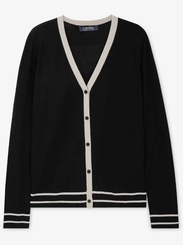 Women's Semele Wool Cardigan Black - MAX MARA - BALAAN 3