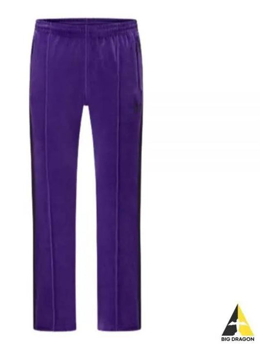 Narrow Track Pant CPe Velor Purple NS253 pants - NEEDLES - BALAAN 1