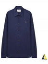 Men's Embroidered ORB Long Sleeve Shirt Navy - VIVIENNE WESTWOOD - BALAAN 2