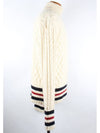 Aran cable RWB turtleneck knit 4 105 - THOM BROWNE - BALAAN 8