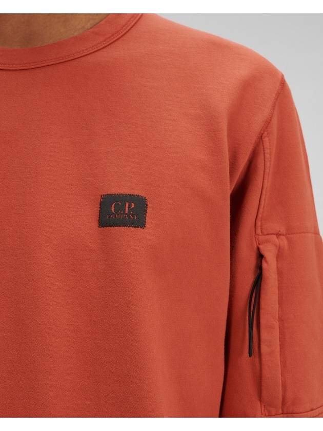 Logo Patch Sweatshirt Orange - CP COMPANY - BALAAN 6