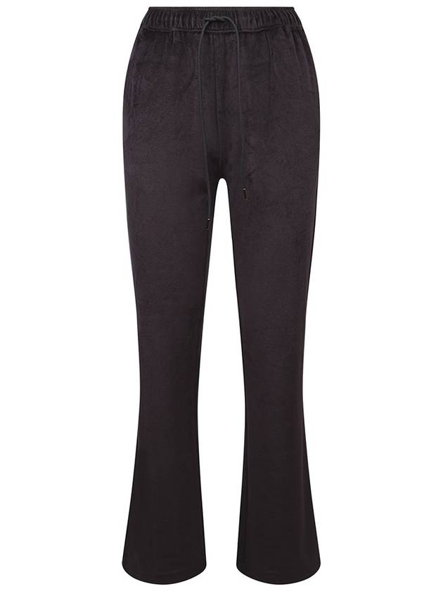 Women's Velor Bootcut Track Pants Black - MONCLER - BALAAN.