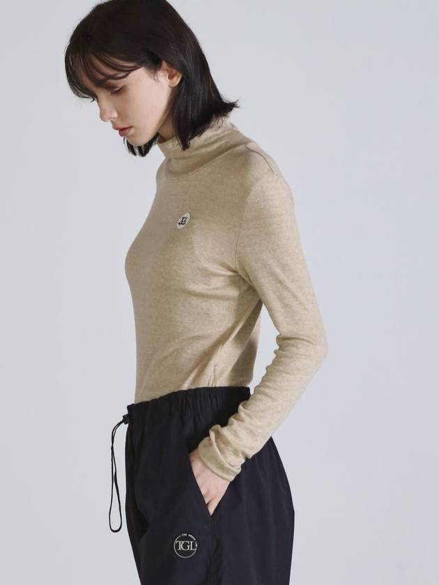 Tencel Polo Neck Beige - THE GREEN LAB - BALAAN 4