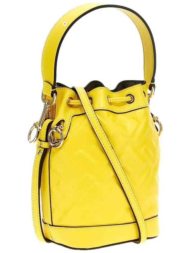 Mon Tresor FF Motif Leather Mini Bag Yellow - FENDI - BALAAN 4