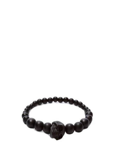 Skull Multibead Bracelet Black - ALEXANDER MCQUEEN - BALAAN 2