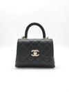 Coco handle micro black gold mini chain bag AP4244 - CHANEL - BALAAN 2