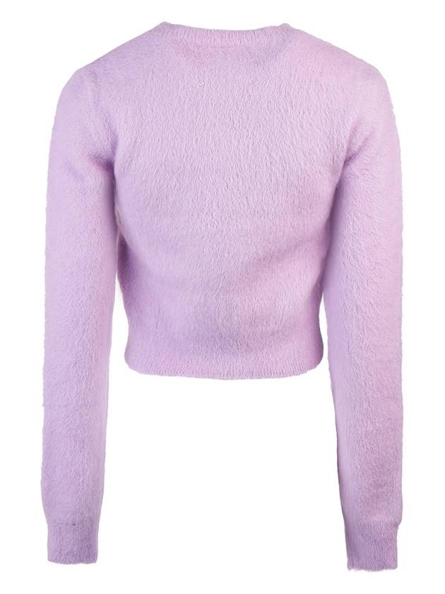 Pearl Button Back Stitch Angora Short Cardigan Lavender - MAISON MARGIELA - BALAAN 4