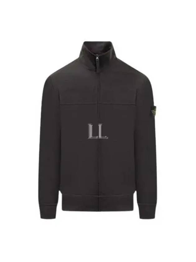 Logo Badge Zipper Comfort Fit Fleece Track Jacket Black - STONE ISLAND - BALAAN 2