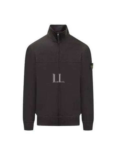 Logo Badge Zipper Comfort Fit Fleece Track Jacket Black - STONE ISLAND - BALAAN 2