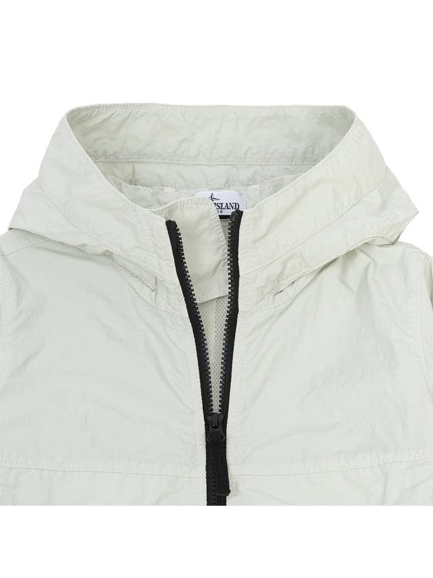 Kids Wappen Patch Wind Zip Up Hoodie White - STONE ISLAND - BALAAN 6