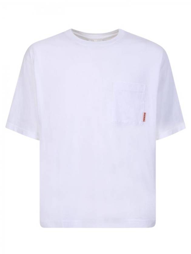 Pink Label Crew Neck Short Sleeve T-Shirt White - ACNE STUDIOS - BALAAN 1