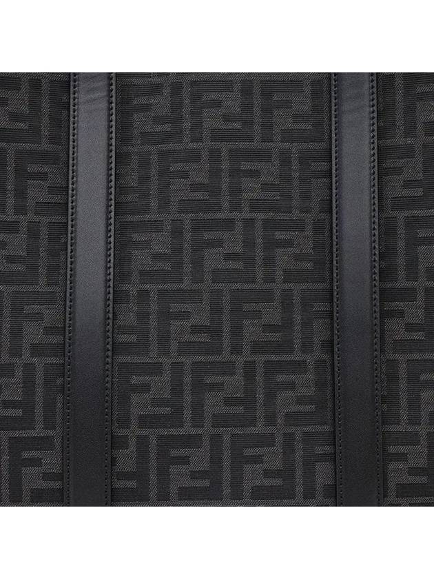 FF Jacquard Fabric Shopper Tote Bag Black - FENDI - BALAAN 3