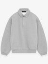 long sleeve polo sweatshirt thread jet black light heather gray - FEAR OF GOD ESSENTIALS - BALAAN 6