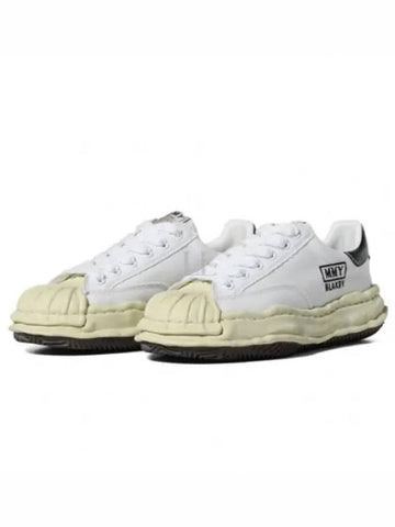 A09FW732 White Blakey OG Sole Canvas Low Top Sneakers - MIHARA YASUHIRO - BALAAN 1