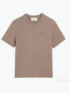 Small Heart Logo Short Sleeve T-Shirt Brown - AMI - BALAAN 2