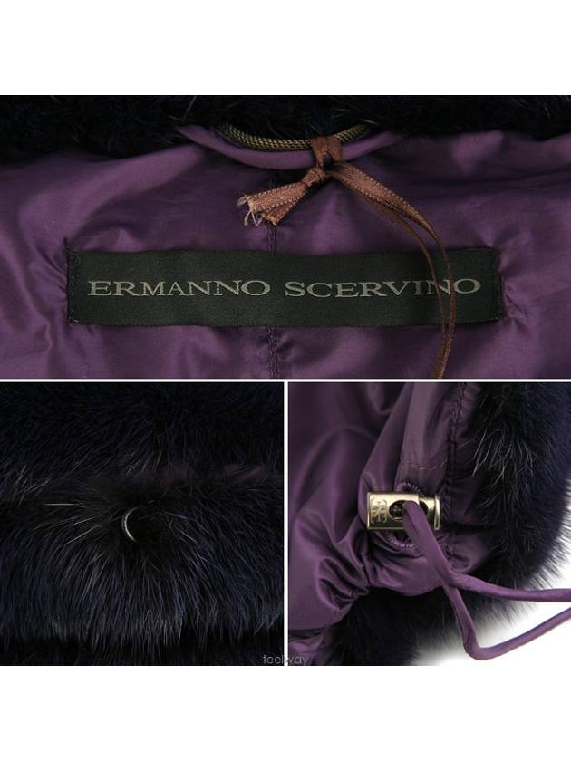 D15OA 752 P32 2690 Blue Purple Mink Coat - ERMANNO SCERVINO - BALAAN 6