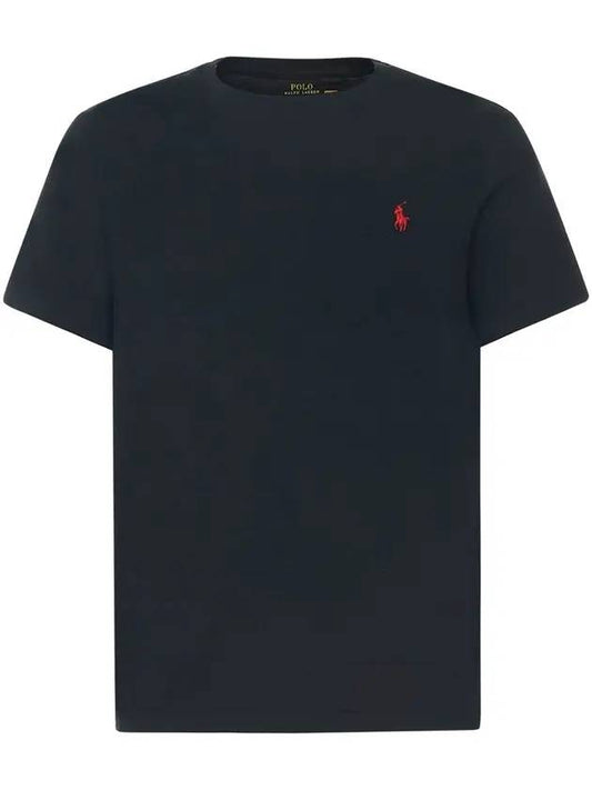 Men's Pony Embroidery Short Sleeve T-Shirt Black - POLO RALPH LAUREN - BALAAN 1