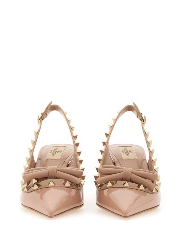 Rockstud bow slingback heel pink - VALENTINO - BALAAN 5