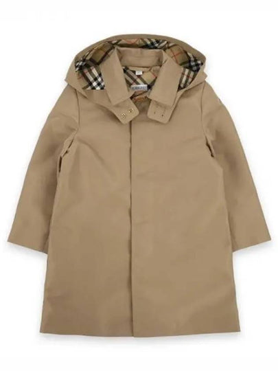 Kids Light Weight Hooded Trench Coat Camel - BURBERRY - BALAAN 2