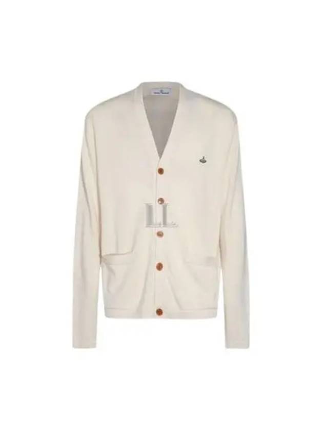 Embroidery Logo Cardigan Off White - VIVIENNE WESTWOOD - BALAAN 2