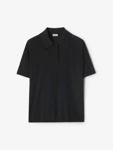 Wool polo shirt black 315307 - BURBERRY - BALAAN 1