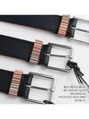 Signature Striped Leather Belt Black - PAUL SMITH - BALAAN.