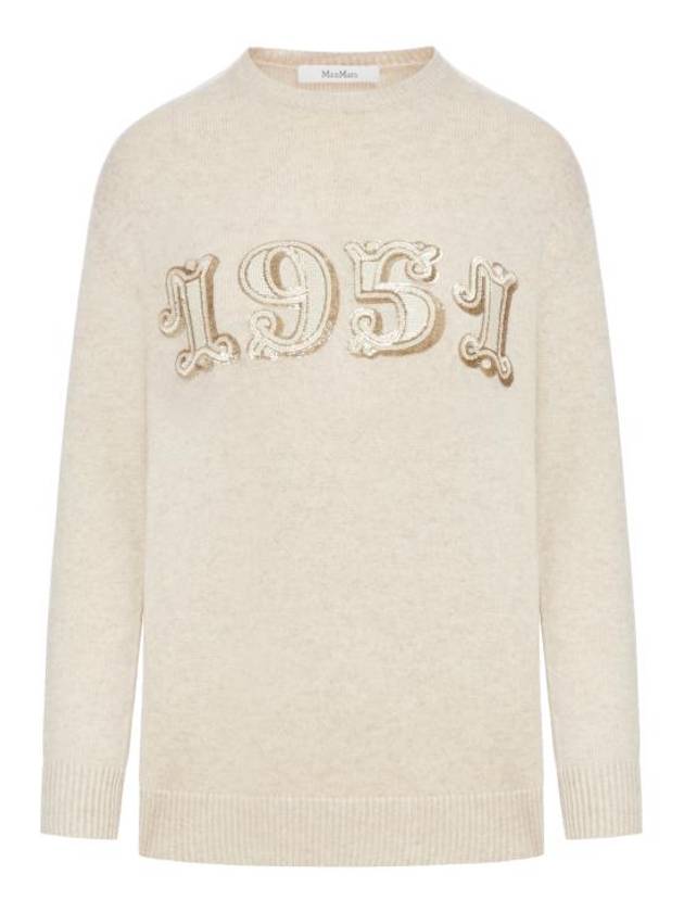 Plata crew neck knit top beige - MAX MARA - BALAAN 1