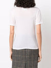 Women's Stitch Lightweight Round Neck Silk Knit Top White - MAISON MARGIELA - BALAAN 5