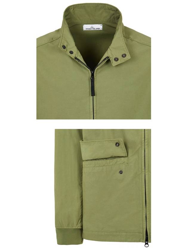 Men's Batavia Nylon Cotton Zip-Up Jacket Khaki - STONE ISLAND - BALAAN 6