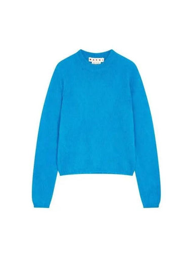 Brushed crew neck knit blue 270576 - MARNI - BALAAN 1