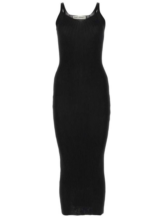 Knitted Singlet Performance Poly Long Dress Black - OUR LEGACY - BALAAN 2