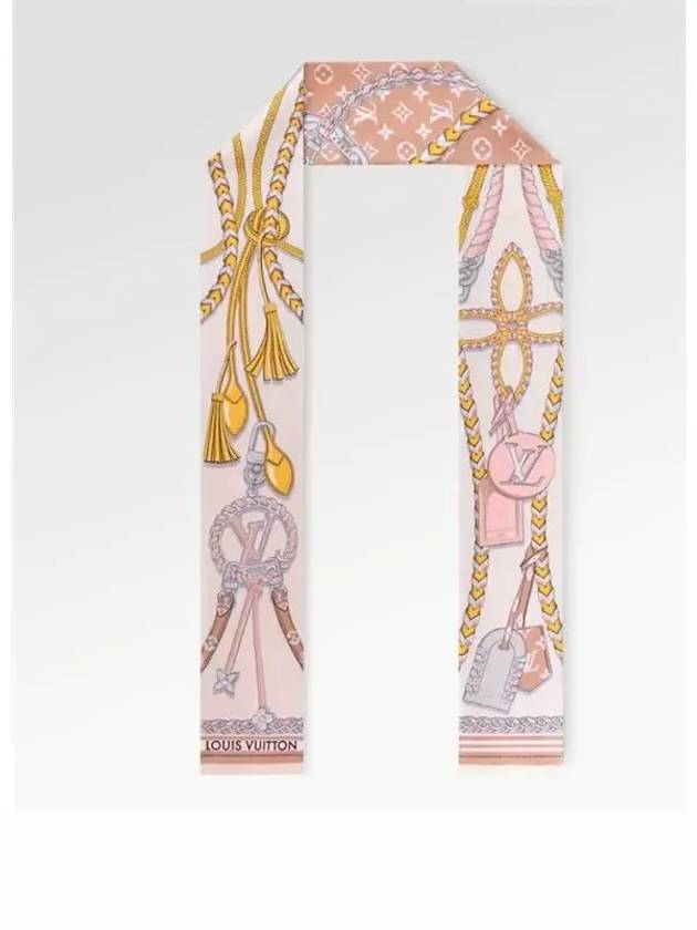 Mix And Straps Silk Scarf Light Pink - LOUIS VUITTON - BALAAN 4