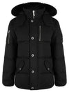 Original 3Q Hooded Padding Black Shearling Black - MOOSE KNUCKLES - BALAAN 2