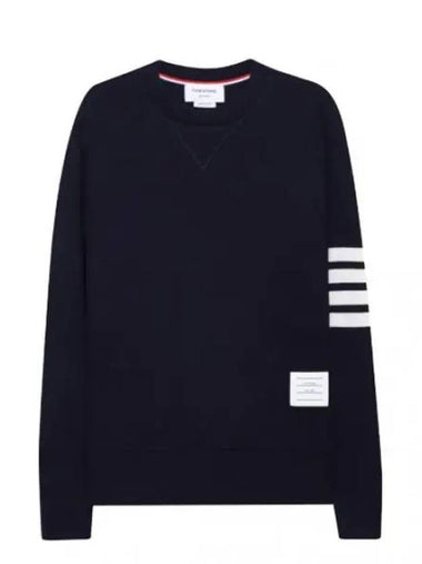 Diagonal striped waffle wool cashmere knit - THOM BROWNE - BALAAN 1