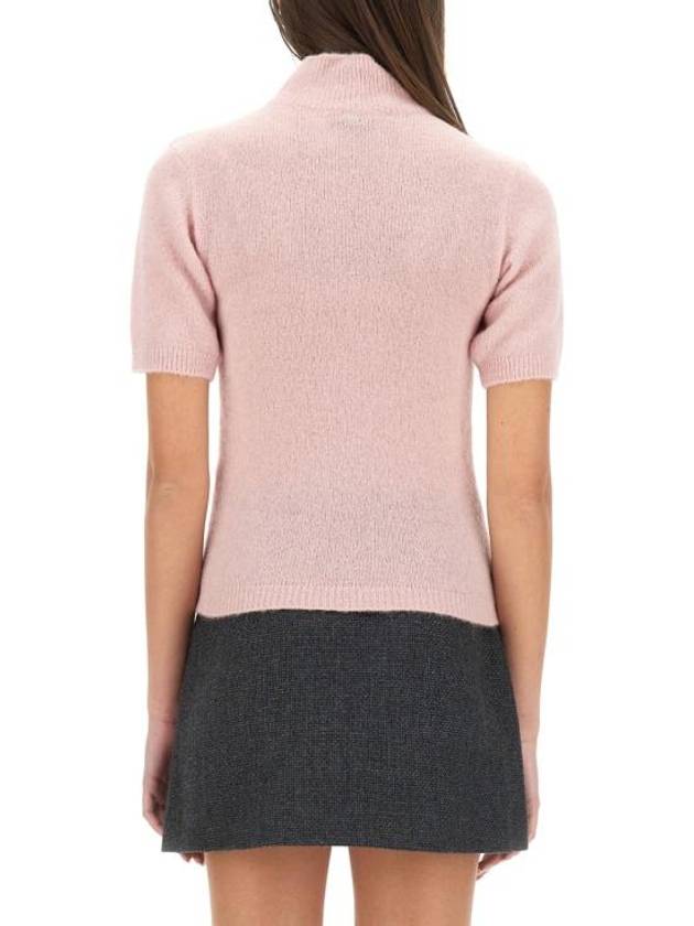 Edie Short Sleeve Turtleneck Pink - A.P.C. - BALAAN 1