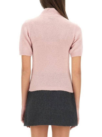 Edie Short Sleeve Turtleneck Pink - A.P.C. - BALAAN 1