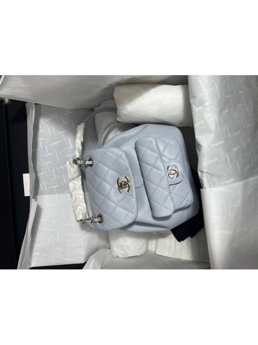 Duma backpack small light gray - CHANEL - BALAAN 1