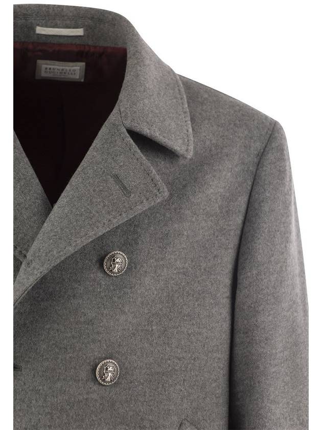 Brunello Cucinelli Double-Breasted Coat - BRUNELLO CUCINELLI - BALAAN 4