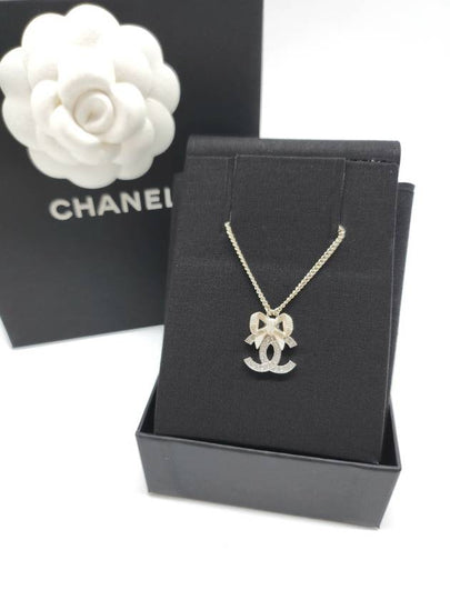 CC logo ribbon necklace gold cubic ABE546 - CHANEL - BALAAN 2