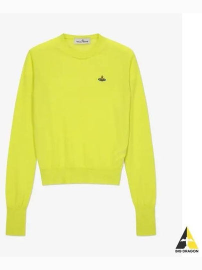 Women's Bea Jumper Embroidered Logo Knit Top Yellow - VIVIENNE WESTWOOD - BALAAN 2