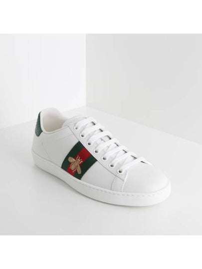 Ace Bee Embroidered Low Top Sneakers White - GUCCI - BALAAN 2