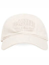 Embroidered Logo Ball Cap Ivory - GANNI - BALAAN 2