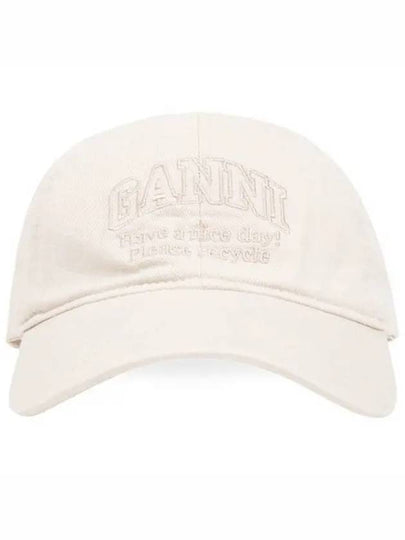 Embroidered Logo Ball Cap Ivory - GANNI - BALAAN 2