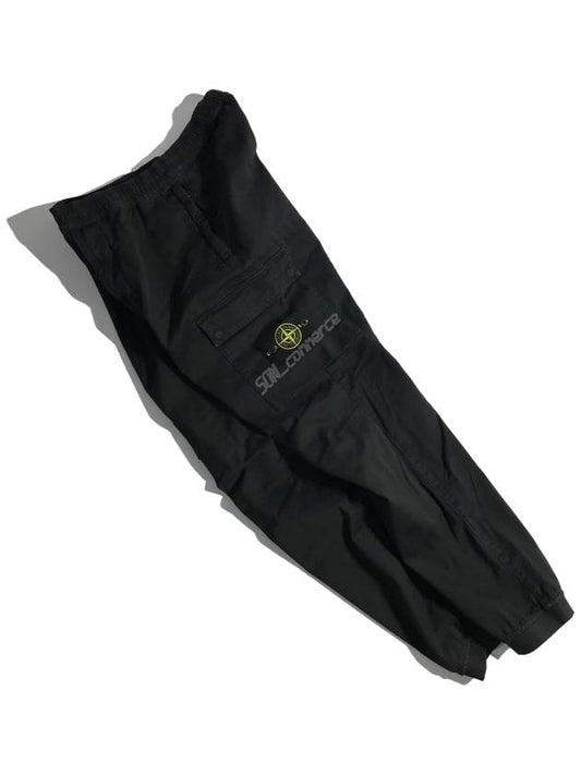 Men's Wappen Patch Straight Pants Black - STONE ISLAND - BALAAN 2