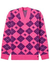 Jacquard Wool Knit Top Bright Pink - ACNE STUDIOS - BALAAN 2