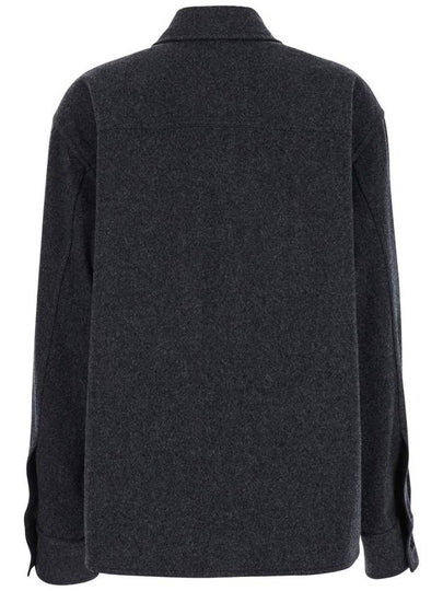 Grey Shirt With Buttons In Wool Woman - JIL SANDER - BALAAN 2