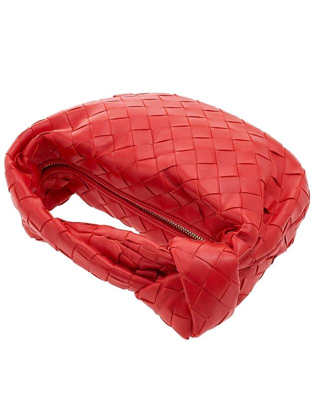 Jodie Intrecciato Small Tote Bag Light Red - BOTTEGA VENETA - BALAAN 5