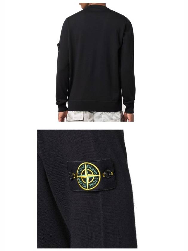 Light Wool Crewneck Knit Top Navy - STONE ISLAND - BALAAN 6