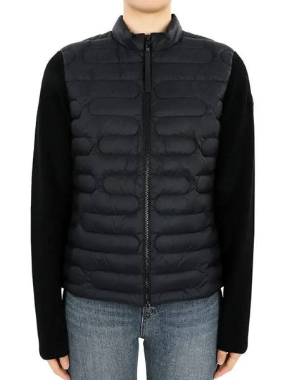 Women's Padded Cotton Zip-Up Cardigan Black - MONCLER - BALAAN 2