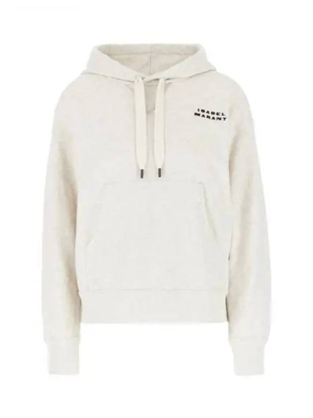 Sylla Embroidered Logo Oversized Hoodie Ecru - ISABEL MARANT - BALAAN 2